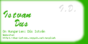 istvan dus business card